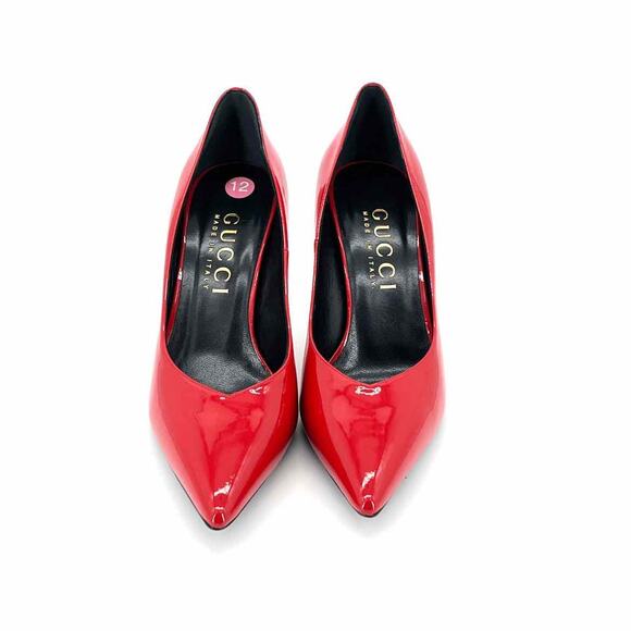 Shoe Size 12 Gucci Red PATENT Luxury - Pumps - Picture 4 of 11